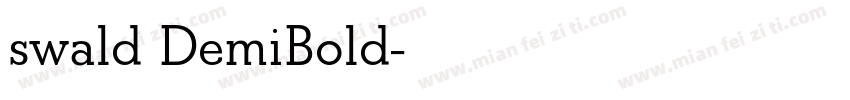 swald DemiBold字体转换